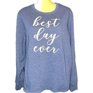 Positive tees blue fun sayings sweatshirt